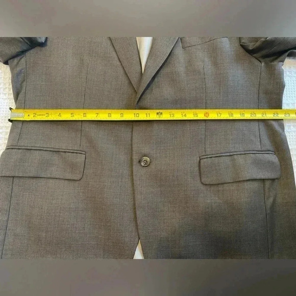 Lauren Ralph Lauren Vintage Wool Suit Jacket Blazer Brown 48R Men’s Green Label - Picture 13 of 16